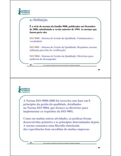 sistemas de qualidade : normas iso 9000:2000 - Si.lopesgazzani ...