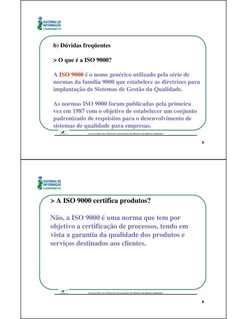 sistemas de qualidade : normas iso 9000:2000 - Si.lopesgazzani ...