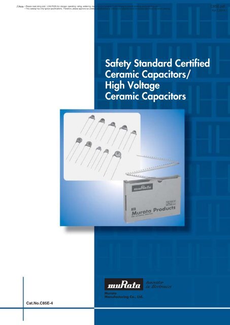 Safety Standard Certified Ceramic Capacitors/High Voltage ... - Murata