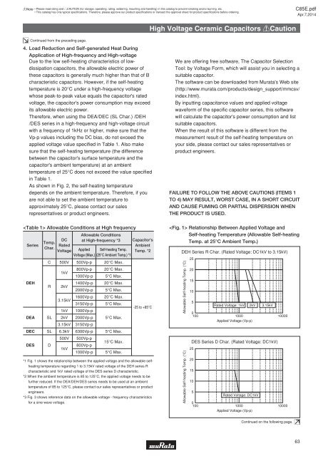 Safety Standard Certified Ceramic Capacitors/High Voltage ... - Murata