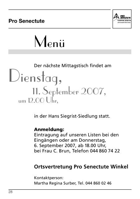 Mitteilungsblatt der Gemeinde Winkel September 2007