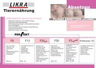 Futterkurve für Ferkel - Likra