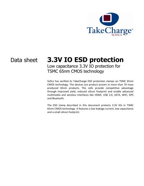 3.3V IO ESD protection - Sofics