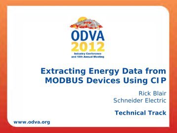 Extracting Energy Data from MODBUS Devices Using CIP - ODVA