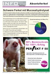 Schwere Ferkel mit Mucosahydrolysat - Likra