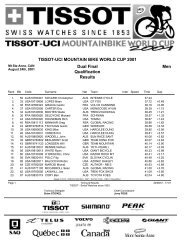 TISSOT-UCI MOUNTAIN BIKE WORLD CUP 2001 Dual Final Men ...