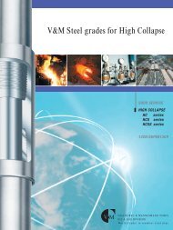 V&M Steel grades for High Collapse - VAM Services