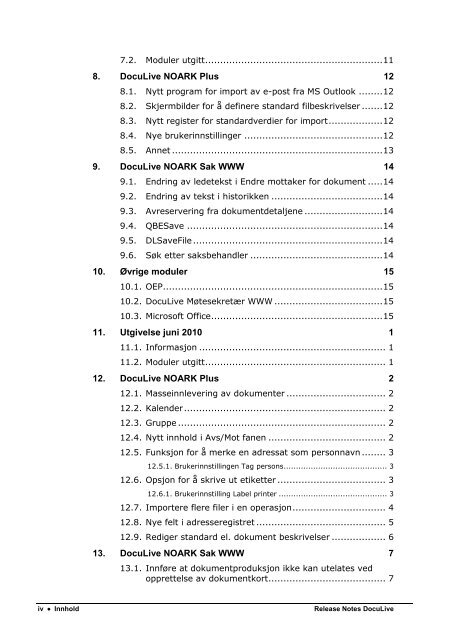 Release_notes_DocuLive_mars_2012 - Software Innovation