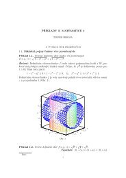 PÅÃKLADY K MATEMATICE 2 1. Funkce vÃce promÄnných 1.1 ...