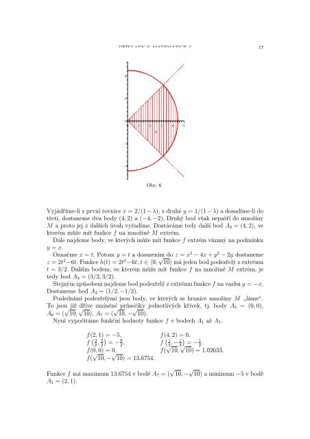 PÅÃKLADY K MATEMATICE 2 1. Funkce vÃ­ce promÄnnÃ½ch 1.1 ...