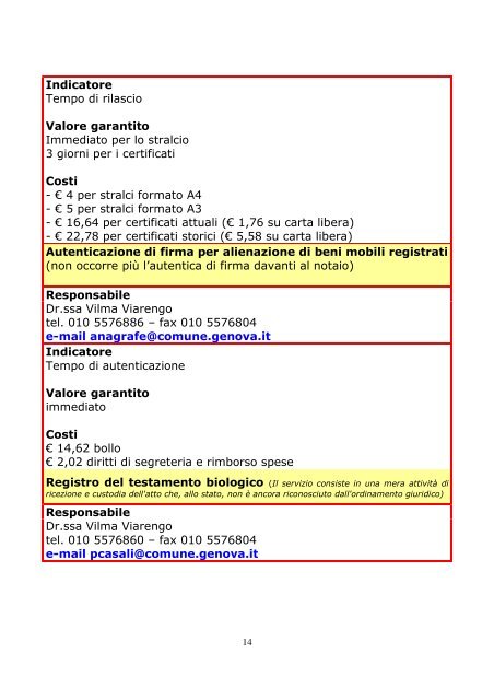 Servizi demografici - Comune di Genova