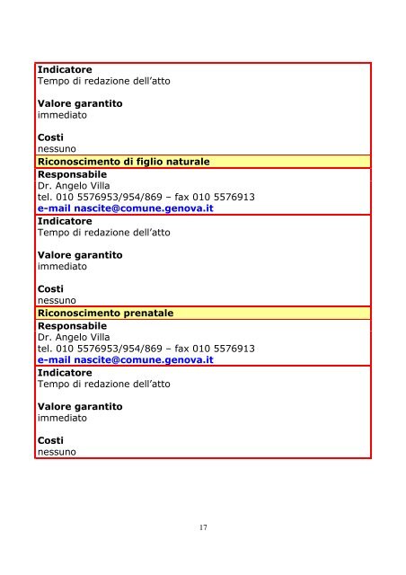 Servizi demografici - Comune di Genova