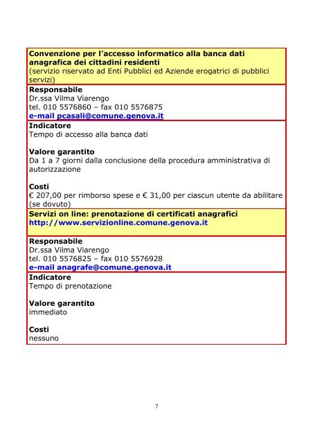 Servizi demografici - Comune di Genova