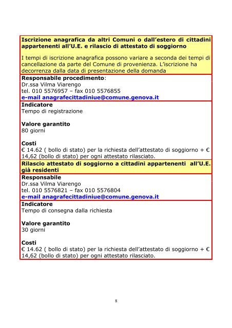 Servizi demografici - Comune di Genova