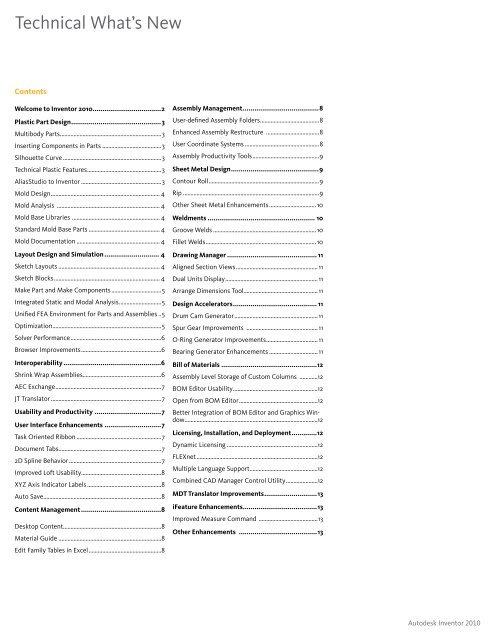 Autodesk Inventor 2010 What's New - Autodesk Inventor Wizard