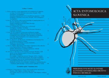 Vsebina / Content (.pdf) - Prirodoslovni muzej Slovenije