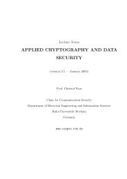 applied cryptography and data security - Ruhr-UniversitÃ¤t Bochum