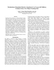 Mechanisms of Sustained Selective Attention in 3- to 5 ... - Psychology