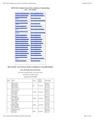 2007 Pacific Collegiate Swim & Dive Conference Championships