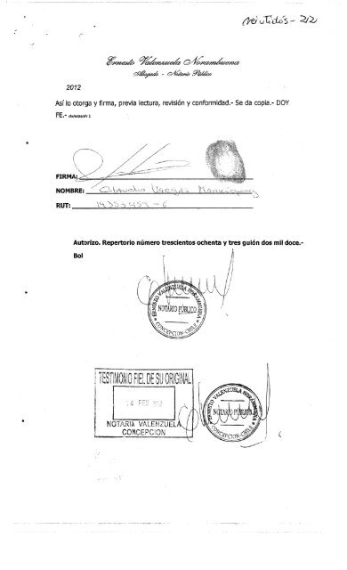 Rol 22-2012 - Tribunal Calificador de Elecciones