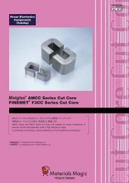 AMCC Series Cut Core FINEMET - 日立金属