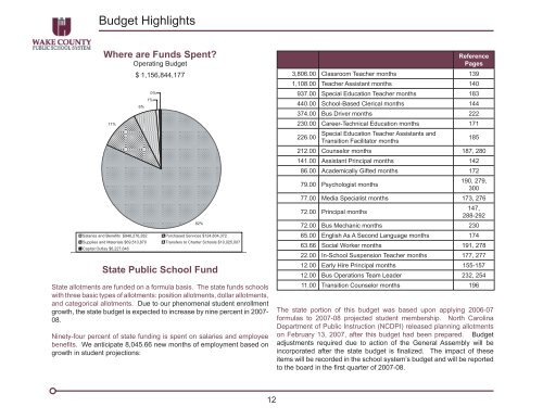 2007-08 Adopted Plan - Wake County Public School System