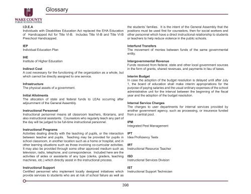 2007-08 Adopted Plan - Wake County Public School System