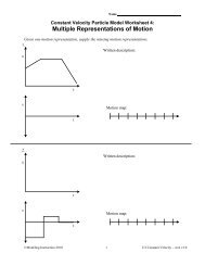 Motion Maps and Position vs. Time Graphs - Modeling Physics