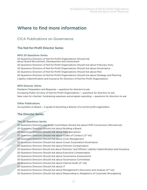 2 0 questions - Canadian Institute of Chartered Accountants