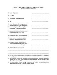 APPLICATION FOR LEAVE/FOR EXTENSION OF LEAVE (FOR ...