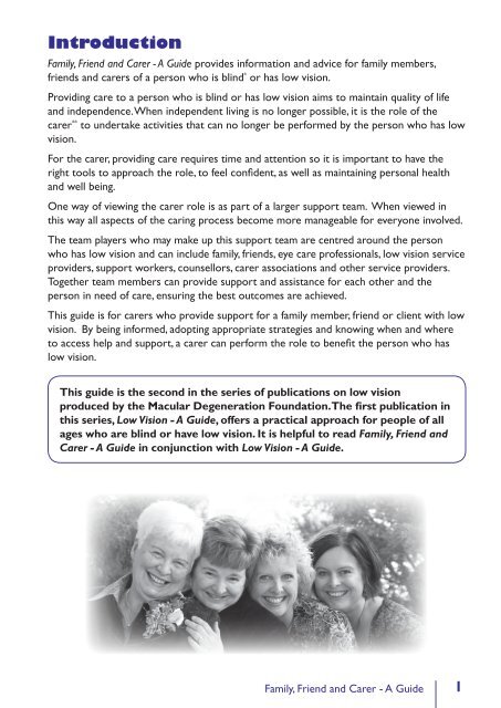 Family, Friend and Carer - A Guide - Macular Degeneration ...