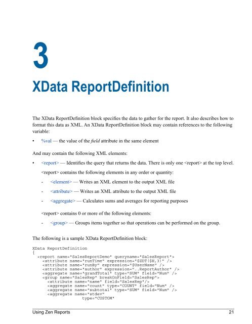 Using Zen Reports - InterSystems Documentation