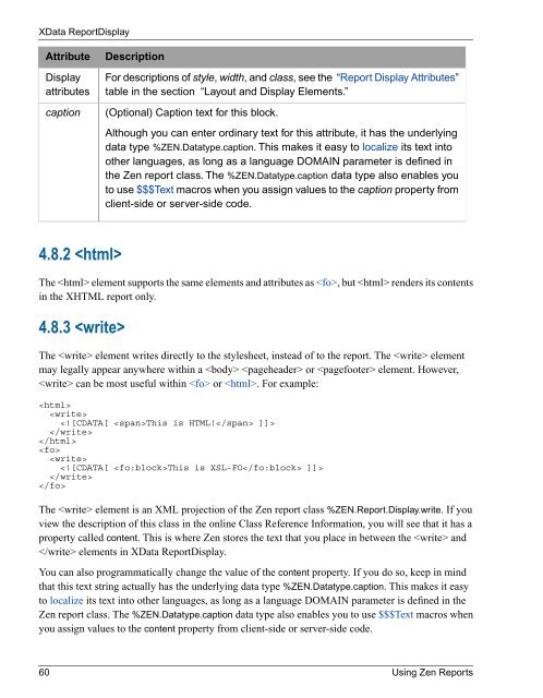 Using Zen Reports - InterSystems Documentation