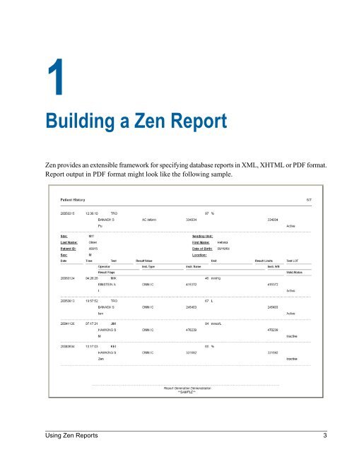 Using Zen Reports - InterSystems Documentation