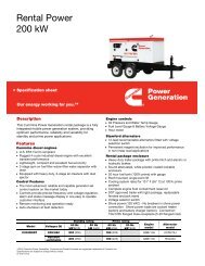 Rental Power 200 kW - Cummins-sp.com