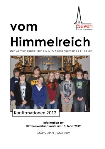 Konfirmationen 2012 - St. Severi Kirche Otterndorf / Niederelbe