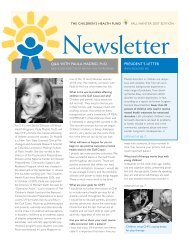 Children's Health Fund Newsletter Fall-Winter 2007