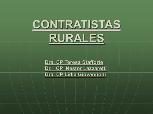 CONTRATISTAS RURALES