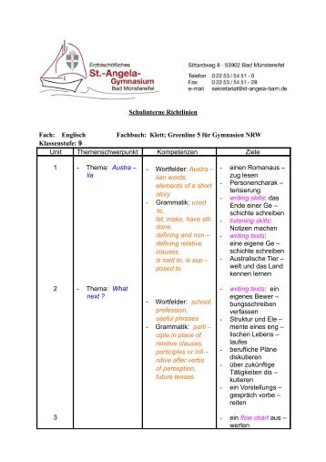 Englisch Klasse 9