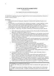 Fac-simile domanda partecipazione - Comune di Sesto Fiorentino