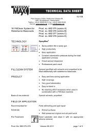 Technical instruction leaflet - Spraymax