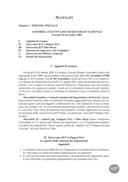 N. 11 - Notiziario dei Frati Cappuccini (novembre 2007)