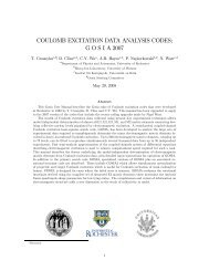 coulomb excitation data analysis codes; gosia 2007 - Physics and ...