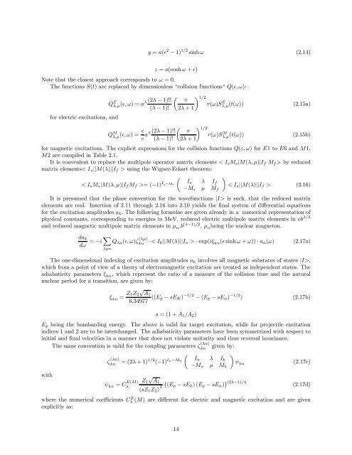 coulomb excitation data analysis codes; gosia 2007 - Physics and ...