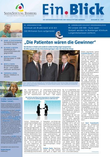 „Die Patienten wären die Gewinner“ - SozialStiftung Bamberg