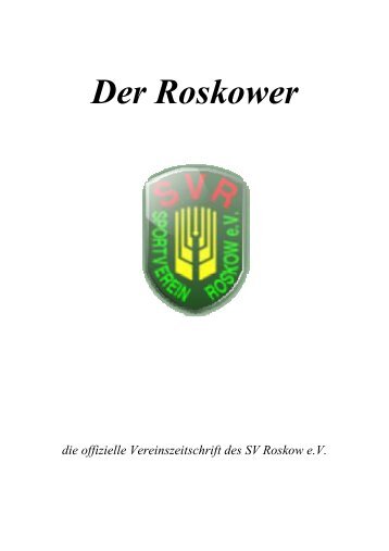 Der Roskower - des SV Roskow