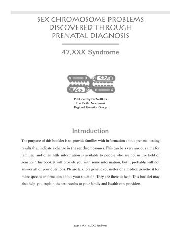 Sex Chromosome Problems Discovered Through Prenatal Diagnosis