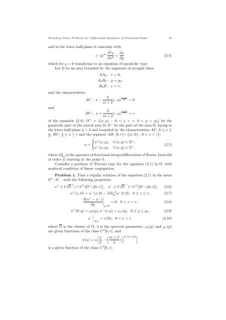 FOR DIFFERENTIAL EQUATIONS OF FRACTIONAL ORDER