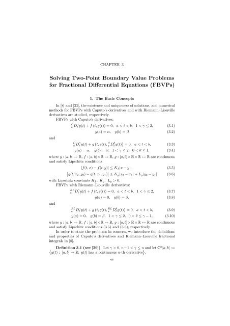 FOR DIFFERENTIAL EQUATIONS OF FRACTIONAL ORDER