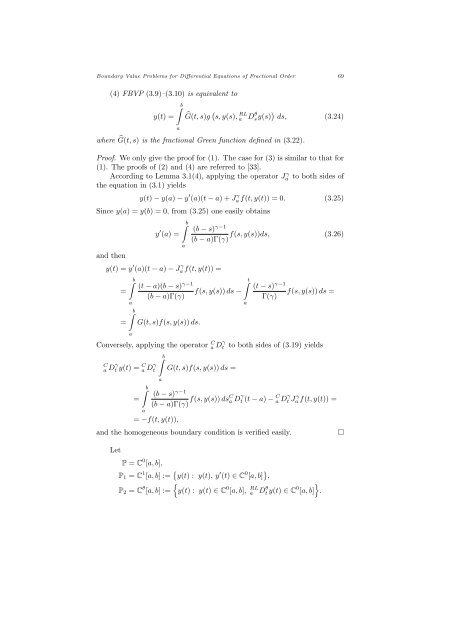 FOR DIFFERENTIAL EQUATIONS OF FRACTIONAL ORDER